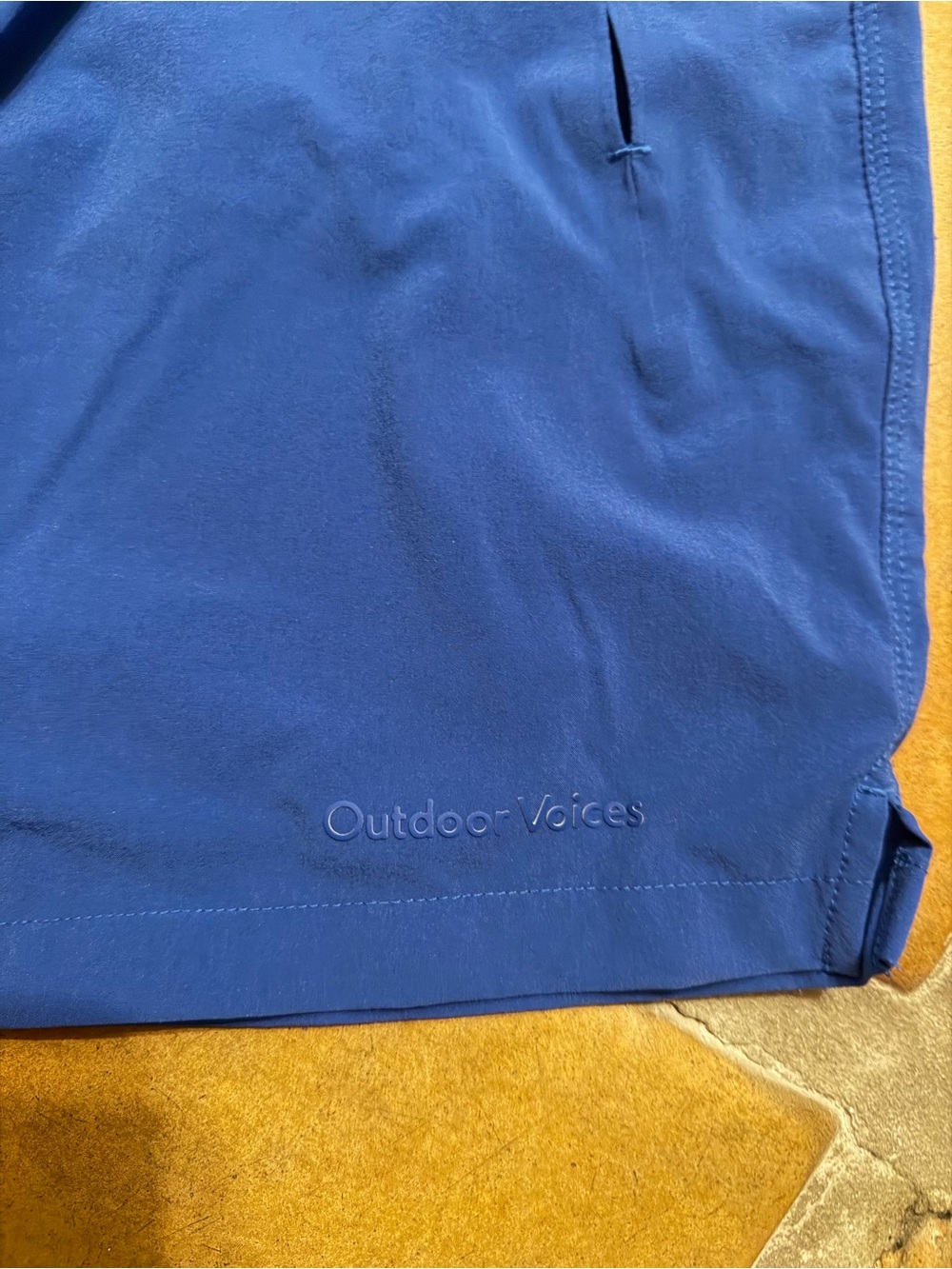 Outdoor Voixes Women’s Drawstring Athletic Shorts - Royal Blue with pockets - Picture 4 of 5